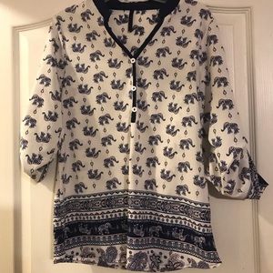 Elephant print top